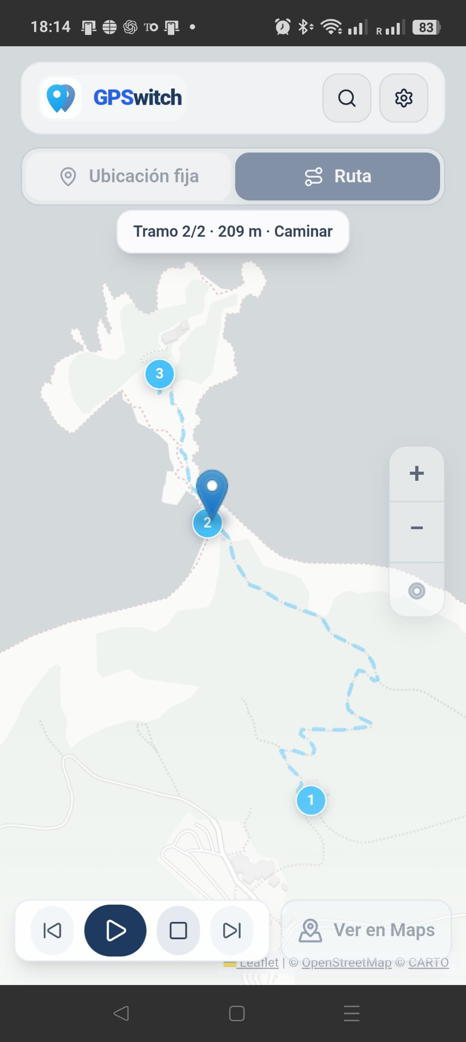 GPSwitch route speed
